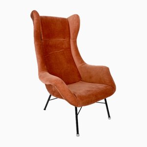 Butaca Mid-Century moderna de terciopelo de Miroslav Navratil para Ton