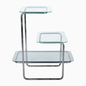 Bauhaus Chrome & Steel Plant Stand attributed to Emile Guyot for Thonet, 1930s