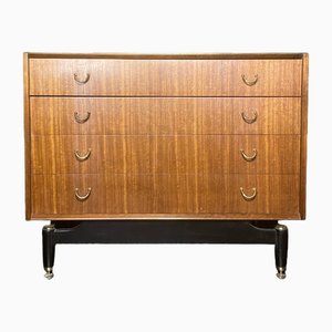 Chest of Drawers in Tola Mahogany with Brass Hardware by Ernest Gomme for G-Plan, 1960s