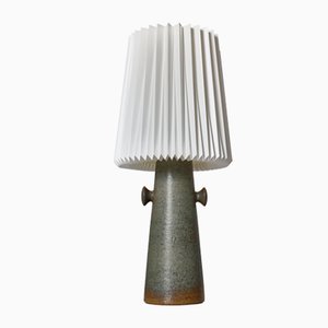 Lámpara de pie escandinava moderna de gres atribuida a Palshus & Le Klint, Dinamarca, años 50