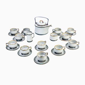 Tea Service in Stoneware from Bing & Grondal, Set of 15