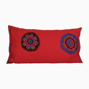 Vintage Turkish Suzani Red Cushion Cover, 2010s