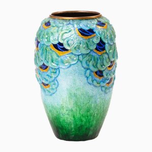 Emaillierte Vase von Camille Fauré