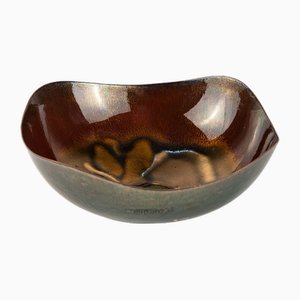 Copper Enamel Bowl by Franco Bastianelli for Laurana, Italy