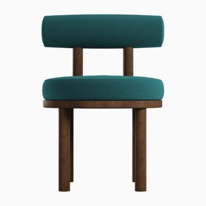 Modern Moca Chair in Boucle and Smoked Oak by Collector Studio