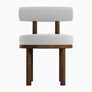 Modern Moca Chair in Boucle and Smoked Oak by Collector Studio
