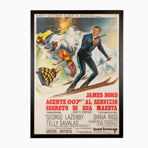 Italienischer James Bond 007 auf Her Majestys Secret Service Poster, 1969