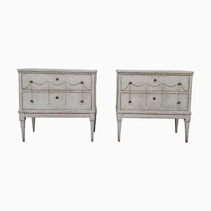 Gustavian Style Chest of Drawers, Set of 2