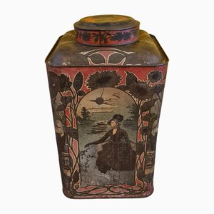 Early 20th Century Art Nouveau Tea Tin