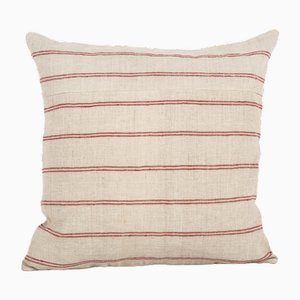 Cushion Cover in Natural Hemp with Stripes