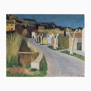 Waly Wutrich, Paysage, 1951, Huile sur Toile
