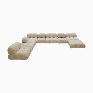 Modulares Camaleonda Sofa Set aus weißem Boucle Stoff von Mario Bellini für B&b Italia, 1972, 9