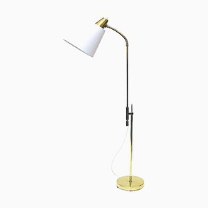 Adjustable Model 7080 Brass Floor Lamp from Falkenberg Belysning, Sweden, 1950s