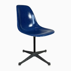 PSC Swivel Base Office Chair in Ultra Marine Blue by Eames for Herman Miller, 1960s