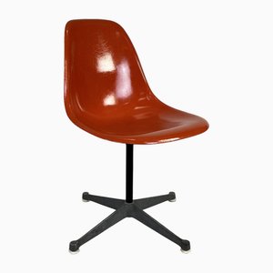 PSC Swivel Base Office Chair in Orange by Eames for Herman Miller, 1960s