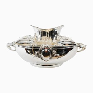Cuenco ruso de caviar plateado