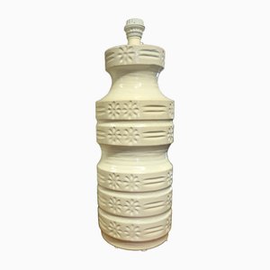 Lampada con base grande in ceramica bianca, anni '60