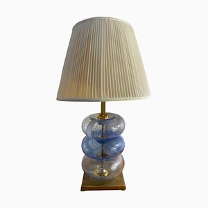 Lamp in Murano Glass with Brass Foot