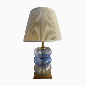 Lampe aus Muranoglas mit Messingfuß