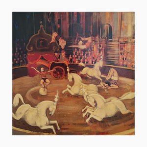 Carlo Roselli, Cirque, Oil on Canvas, Framed