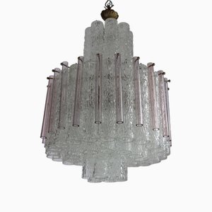 Italian Chandelier with Heavy Glass Hanging, 1960s