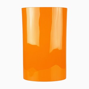 Applique in vetro di Murano in ottone, arancione e bianco di Vistosi, anni '60