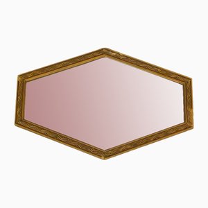 Art Deco Hexagonal Mirror, 1940s