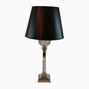 Lámpara de mesa vintage plateada