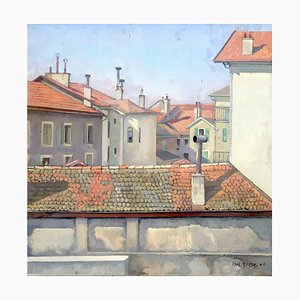 Frédéric Goerg, Vue sur les toits, 1940, Oil on Canvas