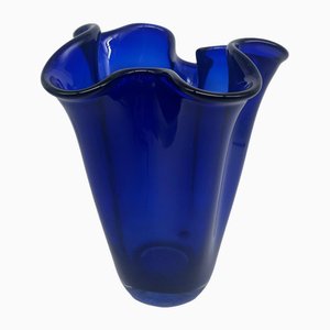 Murano Glas Taschentuch Vase, 1980er