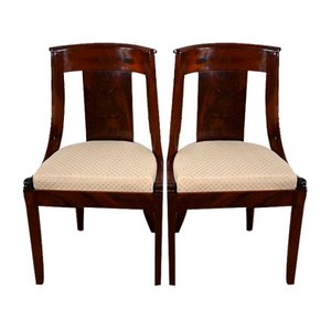 Set of Gondola Chairs in Mahogany