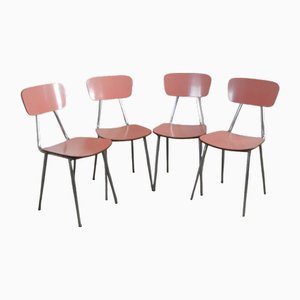 Chaises Vintage en Formica, 1970, Set de 4