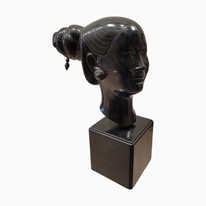 Nguyen Thanh Le, Young Vietnamese or Laotian Woman, 1950s, Bronze