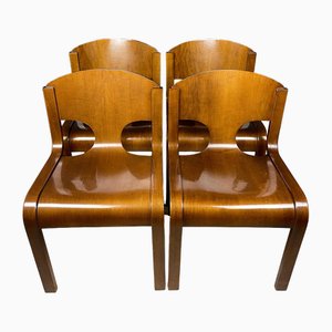 Dining Chairs, Italy, 1970s, Set of 4