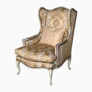 French Wing Bergere Armchairs, 1900s