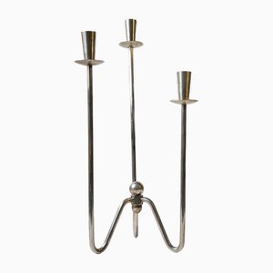Mid-Century Modern Silver-Plated Candleholder by Berg of Denmark, 1960s