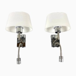 Vintage Wall Lamps with Integrated Led Reader by Honsel Leuchten, Germany, 2000, Set of 2