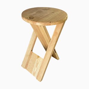 Folding Stool in Wood by Adrian Reed, France, 1970s