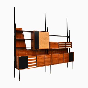 Large Wall Unit / Dry Bar by Vittorio Dassi for Mobili Cantù, Italy, 1950s