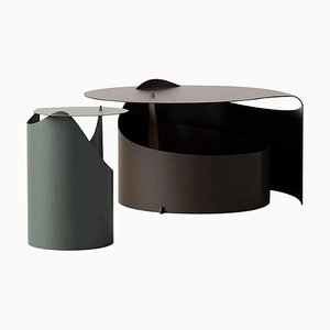 Coffee Tables in Rolle Steel by Aldo Bakker for Karakter, Set of 2