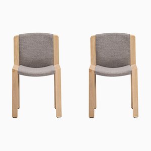 Set of 300 Chairs in Wood and Kvadrat Fabric by Joe Colombo for Karakter