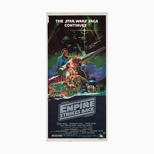 Póster de la película australiana Star Wars The Empire Strikes Back Daybill de Ohrai, años 80