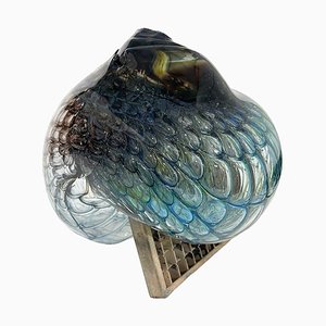 German Blown Glass Shell Sculpture by Jörg F. Zimmermann