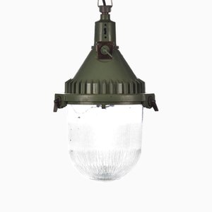 Large Industrial Green Pendant Lamp