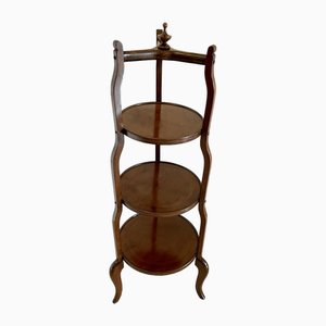 Soporte para tartas eduardiano de tres niveles, década de 1900