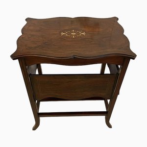 Antique Edwardian Inlaid Rosewood Side Table , 1901