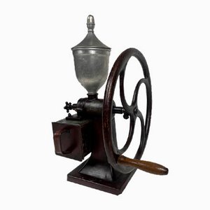 Antique Flywheel Coffee Grinder, 1890s