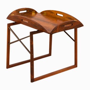Danish Rosewood Butlers Tray Table by Svend Langkilde for Illums Bolighus, 1960s