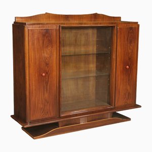 Italienische Mid-Century Vitrine aus Holz, 1950er