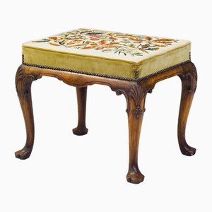 Embroidered Stool, 1830s